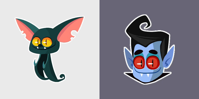 Halloween Cursor Pack - Bat & Dracula