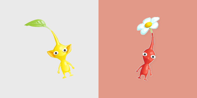 Yellow and Red Pikmin Custom Cursor Pack