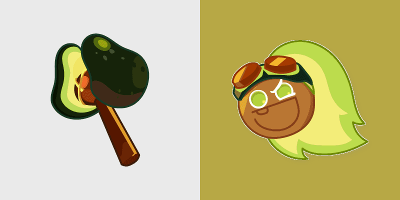 Cute Cursor Avocado Cookie Pack