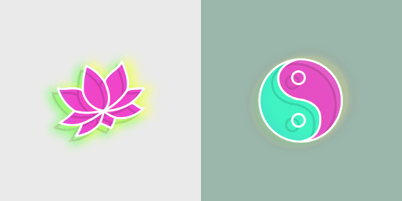 Neon Cursor Pack - Lotus & Yin Yang