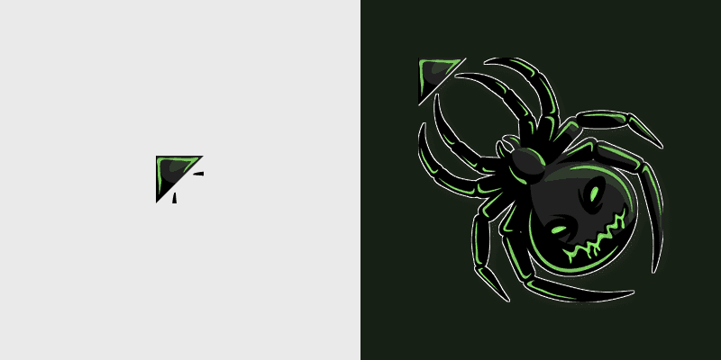 Spooky Cursor Pack: Halloween Acid Spider