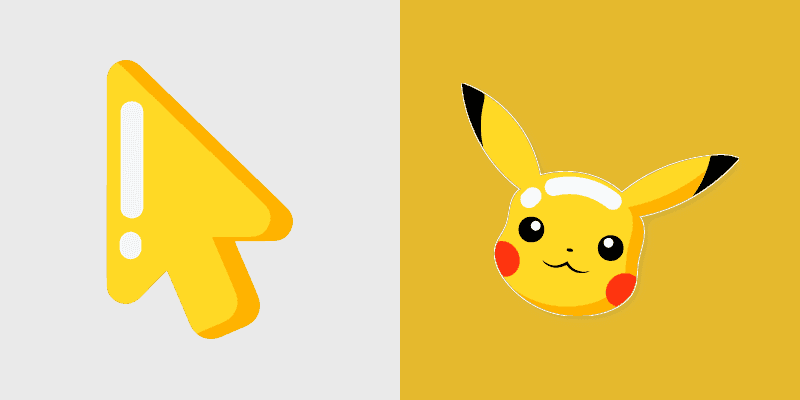 Cute Cursor Pack - Minimal Pikachu