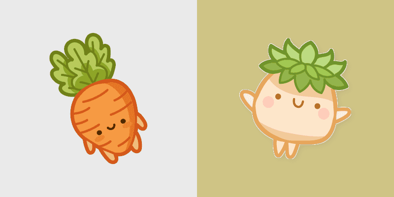 Cute Cursor Pack - Carrot & Radish