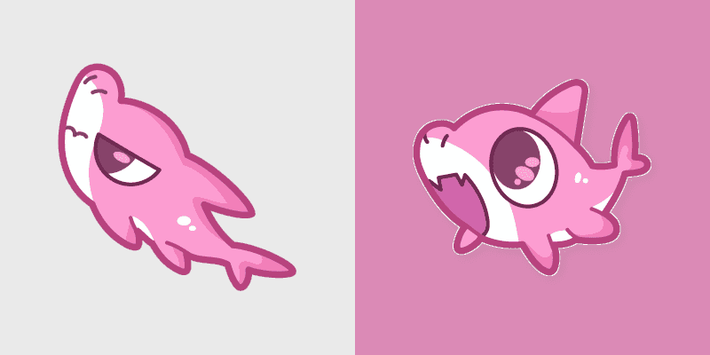 Cute Cursor - Pink Shark Delight