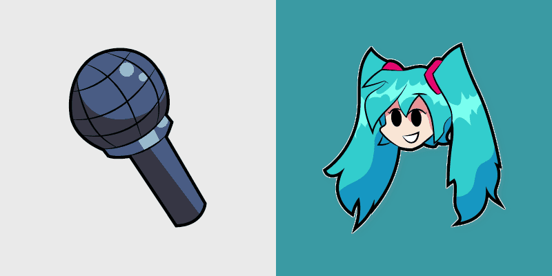 Custom Cursor Pack for Friday Night Funkin': Hatsune Miku Theme