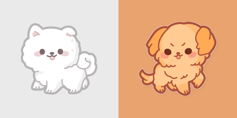 Cute Cursor Samoyed Puppies Pack