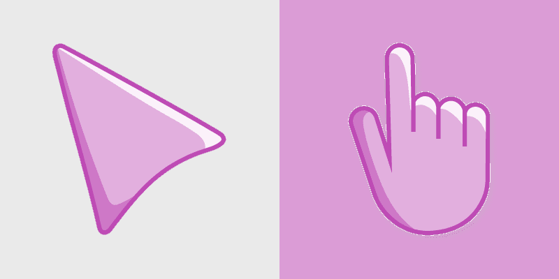 Pale Plum Cute Cursor Pack