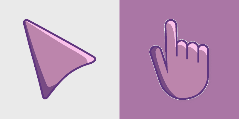 Mauve Cute Mouse Cursor Pack