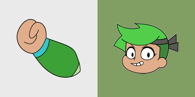 OK K.O.! Custom Cursor Pack - Green Guts
