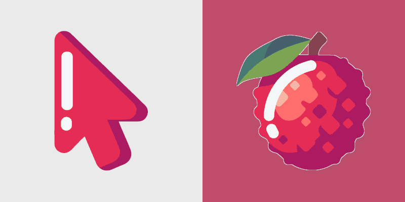Cute Cursor Pack - Minimal Lychee