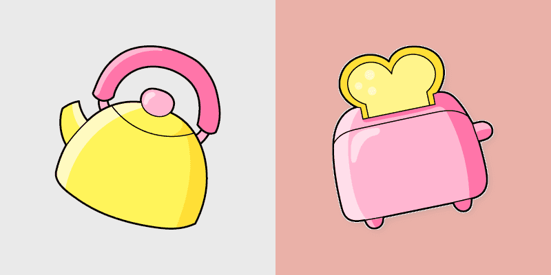 Custom Cursor Collection - Teapot & Toaster