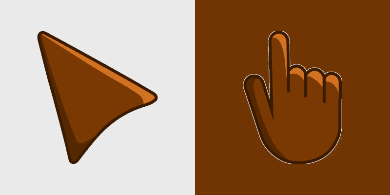Cute Cursor Pack - Spice Brown