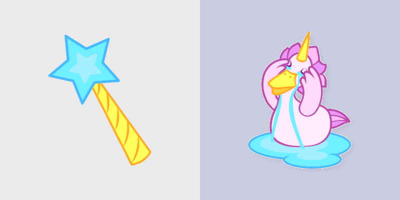 Cute Cursor Pack - Magical Duck Unicorn