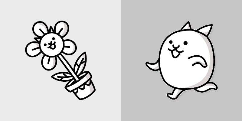 Battle Cats Flower Cat Custom Cursor Pack