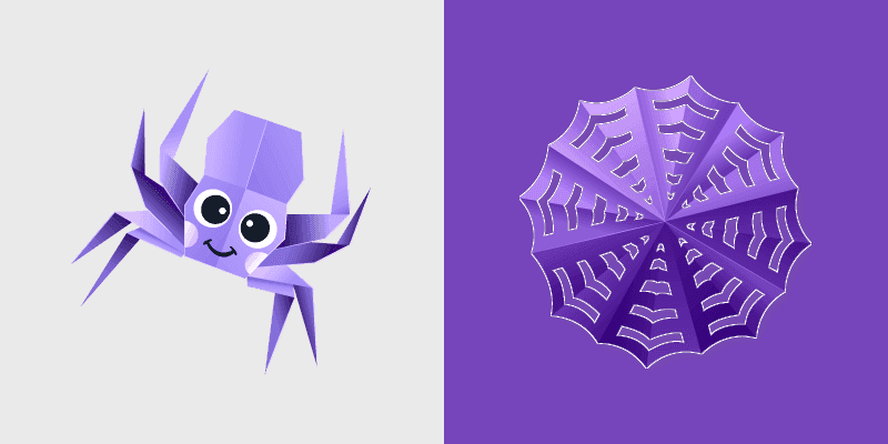 Custom Cursor Pack - Origami Purple Spider