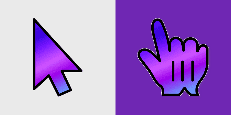 Cool Cursor Blend - Purple and Blue Gradient