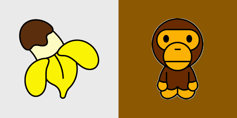 Cute Cursor - Baby Milo and Banana