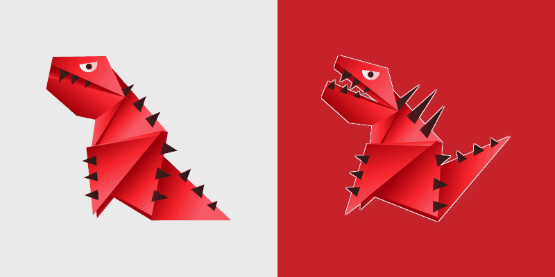 Cute Cursor - Angry Origami Tyrannosaur Pack