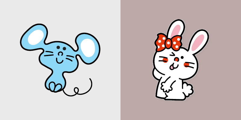 Cute Cursor Bunny & Mouse Pack