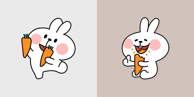 Cute Cursor Pack: Spoiled Rabbit & Carrot