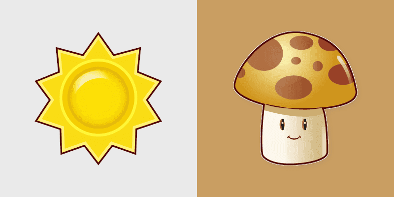 Cute Cursor Pack - Plants vs. Zombies Sun & Sun-shroom