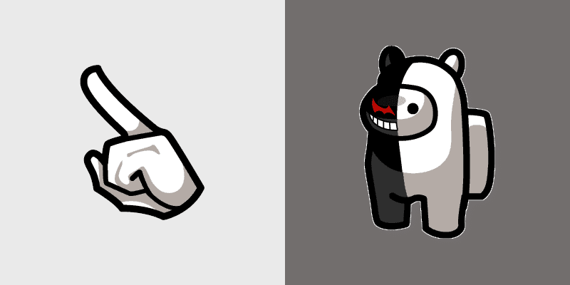 Cute Cursor Pack - Monokuma Among Us
