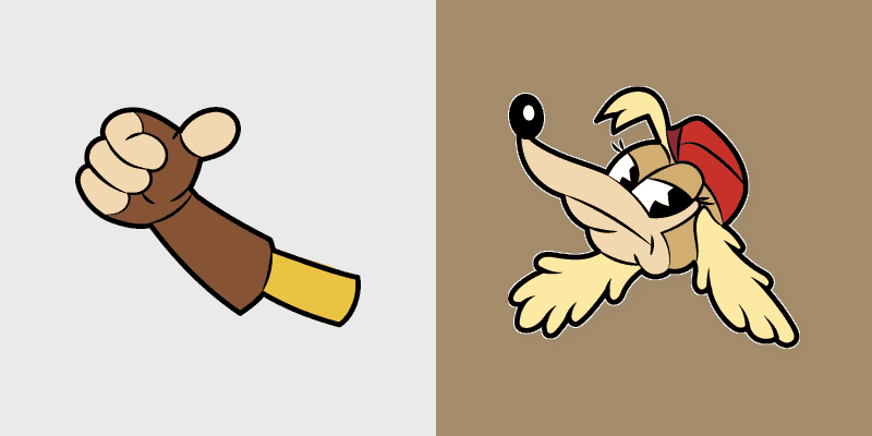 Cute Cursor Pack - Cuphead Pilot Saluki
