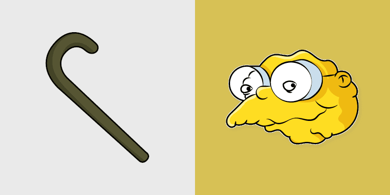 Cute Cursor Pack: The Simpsons - Hans Moleman & Cane