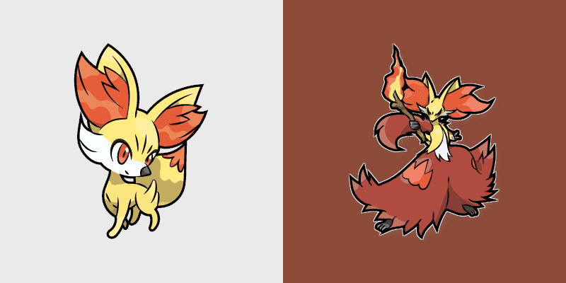 Fire-Fox Custom Cursor Pack - Pokemon Fennekin and Delphox