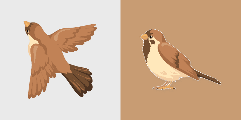 Cute Cursor Sparrow