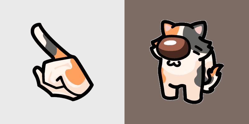 Among Us Fluffy Cat Cursor Pack