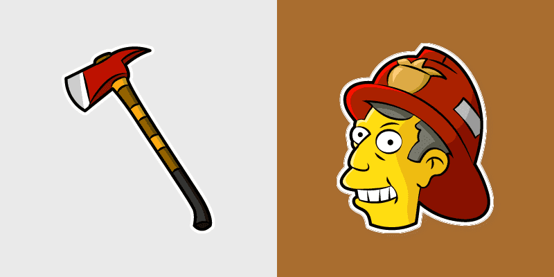 The Simpsons Skinner Fireman Cursor Pack