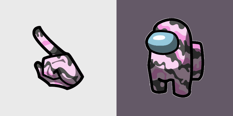 Cute Camouflage Cursor Pack - Among Us Style