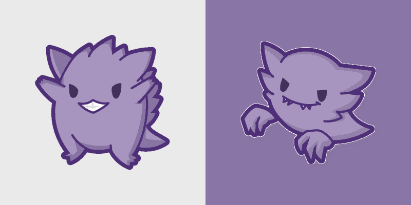 Cute Haunter & Gengar Custom Cursor Pack