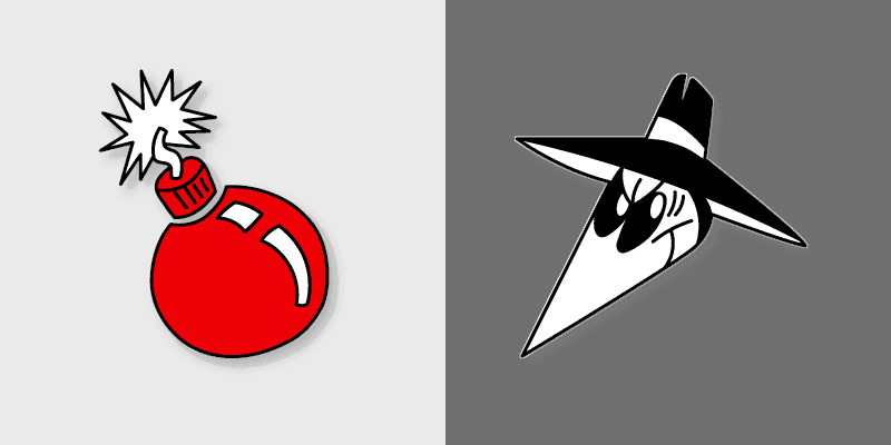 Custom Cursor Pack - Spy vs. Spy: Black Spy and Bomb