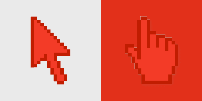 Vibrant Vermilion Cursor Pack