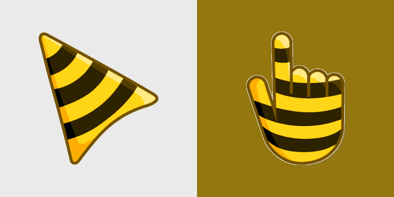 Cute Cursor Pack - Yellow & Black Bee