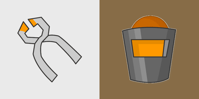 Cute Cursor Pack: Homestar Runner The Blacksmith & Tongs