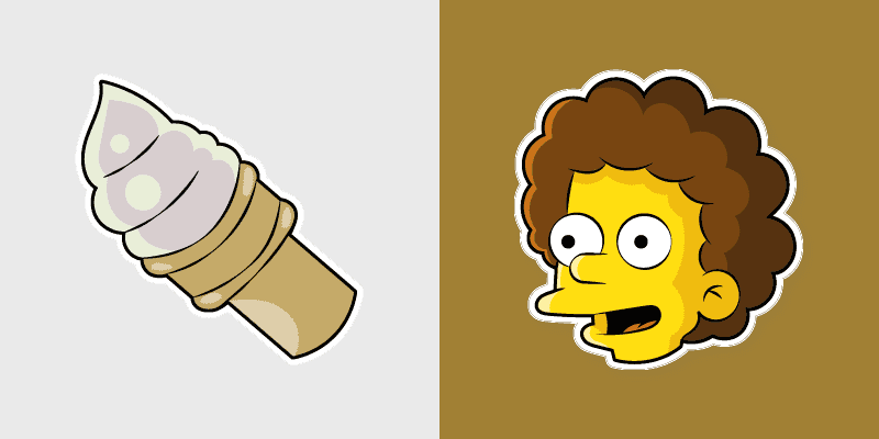 Custom Cursor Pack - The Simpsons Todd Flanders & Ice Cream