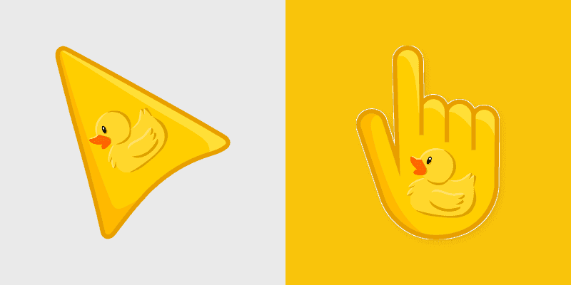 Custom Cute Cursor Pack - Yellow Duck Bath