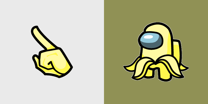 Custom Cute Cursor Pack - Amidst Us Yellow Banana