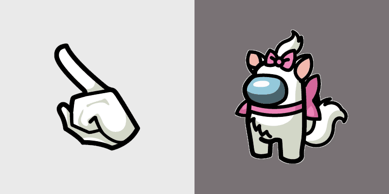 Cute Cursor Pack - Among Us with The Aristocats Marie
