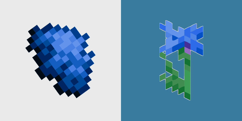Cute Cursor Pack - Minecraft Blue Dye & Cornflower