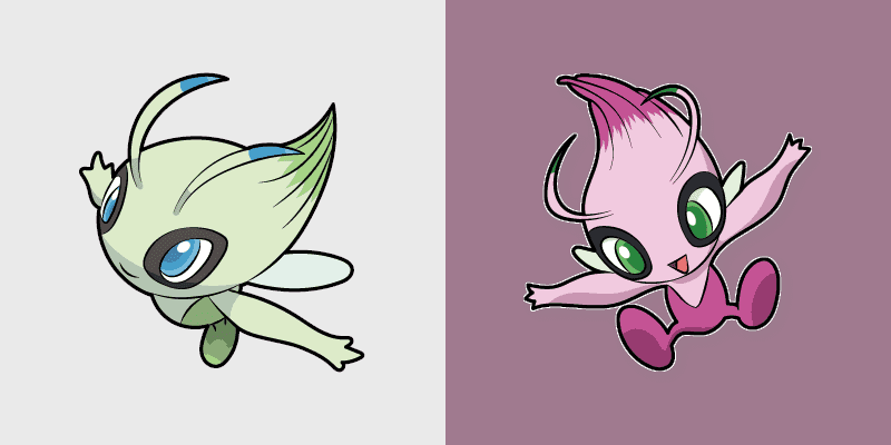 Cute Celebi Mouse Cursor Pack