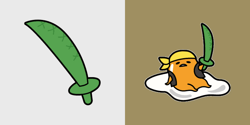 Cute Cursor Pack - Gudetama Pirate Adventure