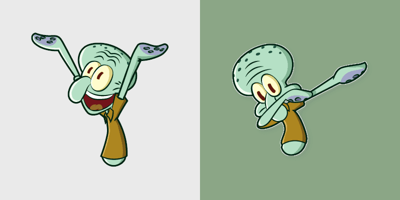 Squidward Cute Cursor Pack