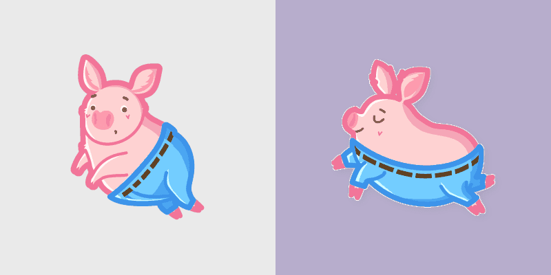 Cute Cursor Pack - Piggy Pants Edition