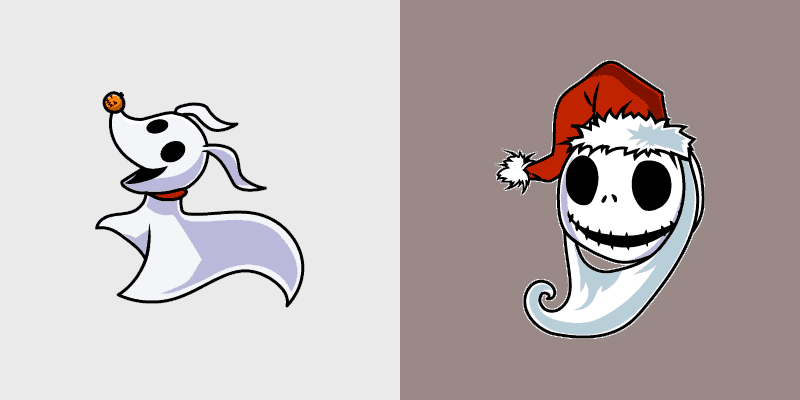 Cute Cursor Pack - The Nightmare Before Christmas Jack and Zero