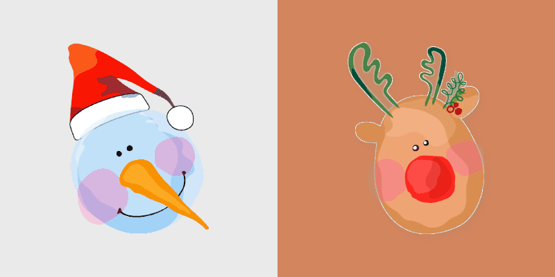 Custom Cute Cursor Pack - Christmas Snowman & Deer