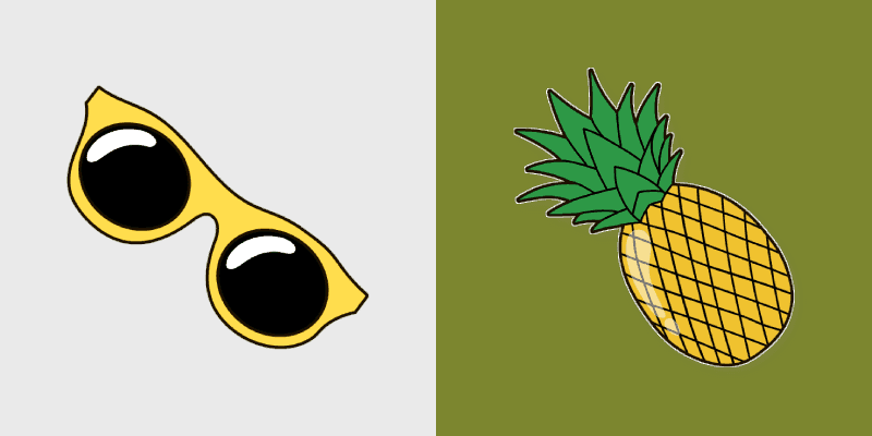Cute Cursor Pack: VSCO Girl Sunglasses and Pineapple